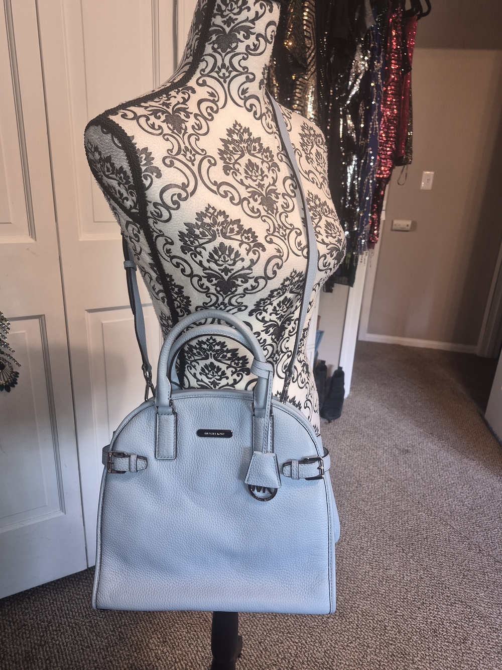 Michael Kors Light Blue Dome Satchel Handbag - Women